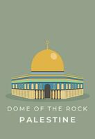 cúpula de la mezquita de roca vector