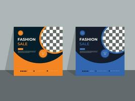 fashion new collection social media post design. vector