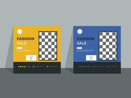 fashion new collection social media post design. vector