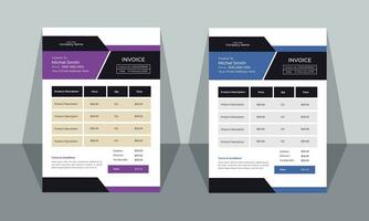 vector modern simple invoice design template,