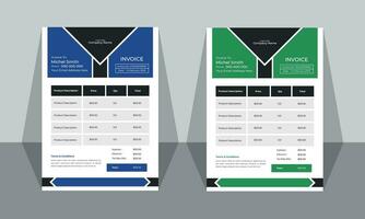 vector modern simple invoice design template,