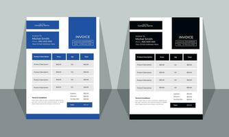 vector modern simple invoice design template,