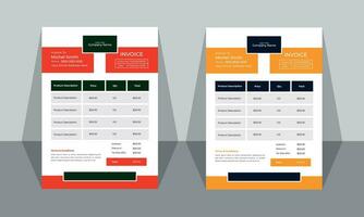 vector modern simple invoice design template,