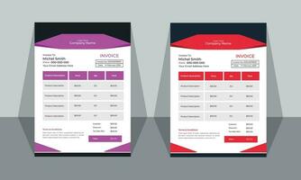 vector modern simple invoice design template,