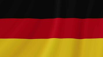 Allemagne agitant drapeau. allemand réaliste drapeau animation. proche en haut mouvement boucle Contexte video