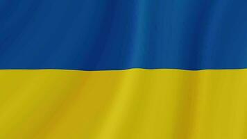 Ukraine winken Flagge. ukrainisch realistisch Flagge Animation. schließen oben Bewegung Schleife Hintergrund video