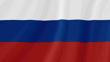 Russia waving flag. Russian realistic flag animation. Close up motion loop background video