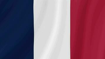 France agitant drapeau. français réaliste drapeau animation. proche en haut mouvement boucle Contexte video