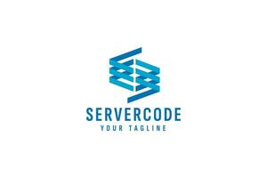 servidor código logo vector icono ilustración