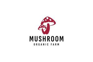 mushroom logo vector icon illustration