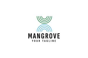 mangrove tree logo vector icon illustration