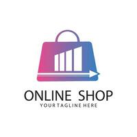plantilla de logotipo de tienda en línea vector