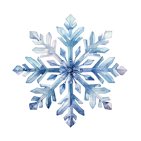 Snowflake For Christmas Event. Watercolor Style. AI Generated png