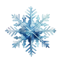 Snowflake For Christmas Event. Watercolor Style. AI Generated png