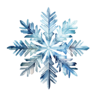 Snowflake For Christmas Event. Watercolor Style. AI Generated png