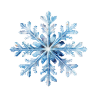 Snowflake For Christmas Event. Watercolor Style. AI Generated png