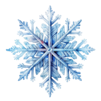 Snowflake For Christmas Event. Watercolor Style. AI Generated png