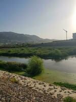 Majestic Valley and Mountain Range in North Africa photo