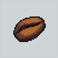 Pixel art illustration Coffee Bean. Pixelated Coffee Bean. Coffee Bean pixelated for the pixel art game and icon for website and video game. old school retro. vector