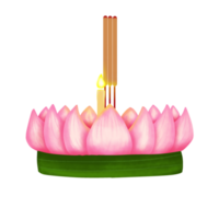 rosado loto krathong png