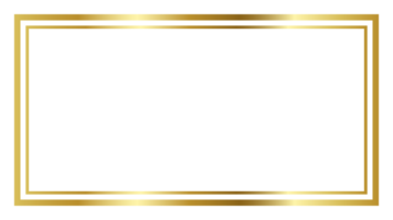 Rectangle golden frame border png