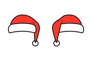 Papa Noel sombrero plano diseño ilustración vector