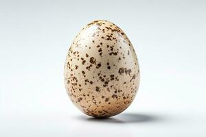 A speckled egg isolated on a white background,AI Generated photo