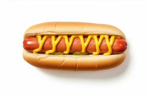 A Hot Dog isolated on a white background,AI Generated photo