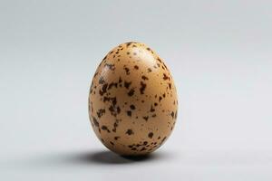 A speckled egg isolated on a white background,AI Generated photo