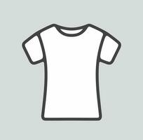 Women's t shirt line icon on a background. Vector illustration.