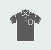 Men's polo t shirt icon on a background. Vector illustration.