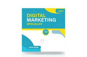 Digital marketing business agency banner expert social media post vector