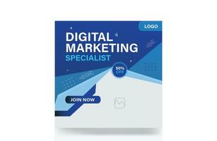 Digital marketing business agency banner expert social media post vector