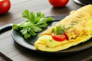 AI generated Omelet. AI Generative Pro Photo