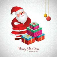 Beautiful christmas santa claus holiday card background vector