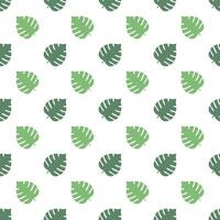 Green Leaves vector seamless pattern background.