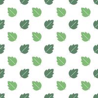 Green Leaves vector seamless pattern background.