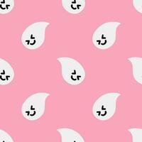 Cartoon ghost vector seamless pattern background.
