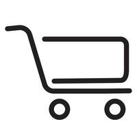 Shopping cart vector icon, flat design. Isolated on white background.eps 10, vector