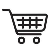 Shopping cart vector icon, flat design. Isolated on white background.eps 10, vector