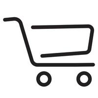 Shopping cart vector icon, flat design. Isolated on white background.eps 10, vector