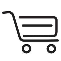 Shopping cart vector icon, flat design. Isolated on white background.eps 10, vector