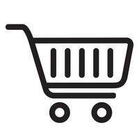 Shopping cart vector icon, flat design. Isolated on white background.eps 10, vector