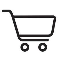 Shopping cart vector icon, flat design. Isolated on white background.eps 10, vector