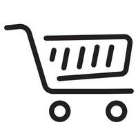 Shopping cart vector icon, flat design. Isolated on white background.eps 10, vector