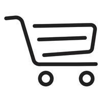 Shopping cart vector icon, flat design. Isolated on white background.eps 10, vector