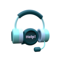 unique 3d render call center online customer icon.Trendy and modern in 3d style. png