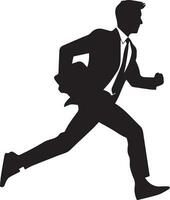 A Business man running vector silhoutte illustration 6