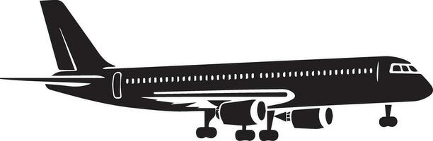 Airplane vector silhouette black color 7