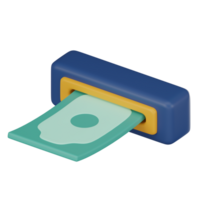 Cash Access, Atm Withdrawal, ATM Machine Icon. 3D render. png